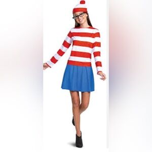 Where is Waldo costume. Includes shirt, hat, and new glasses.